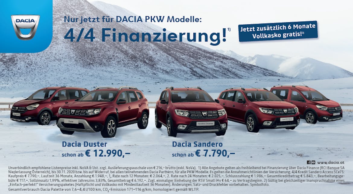 Dacia 4/4 Finanzierung